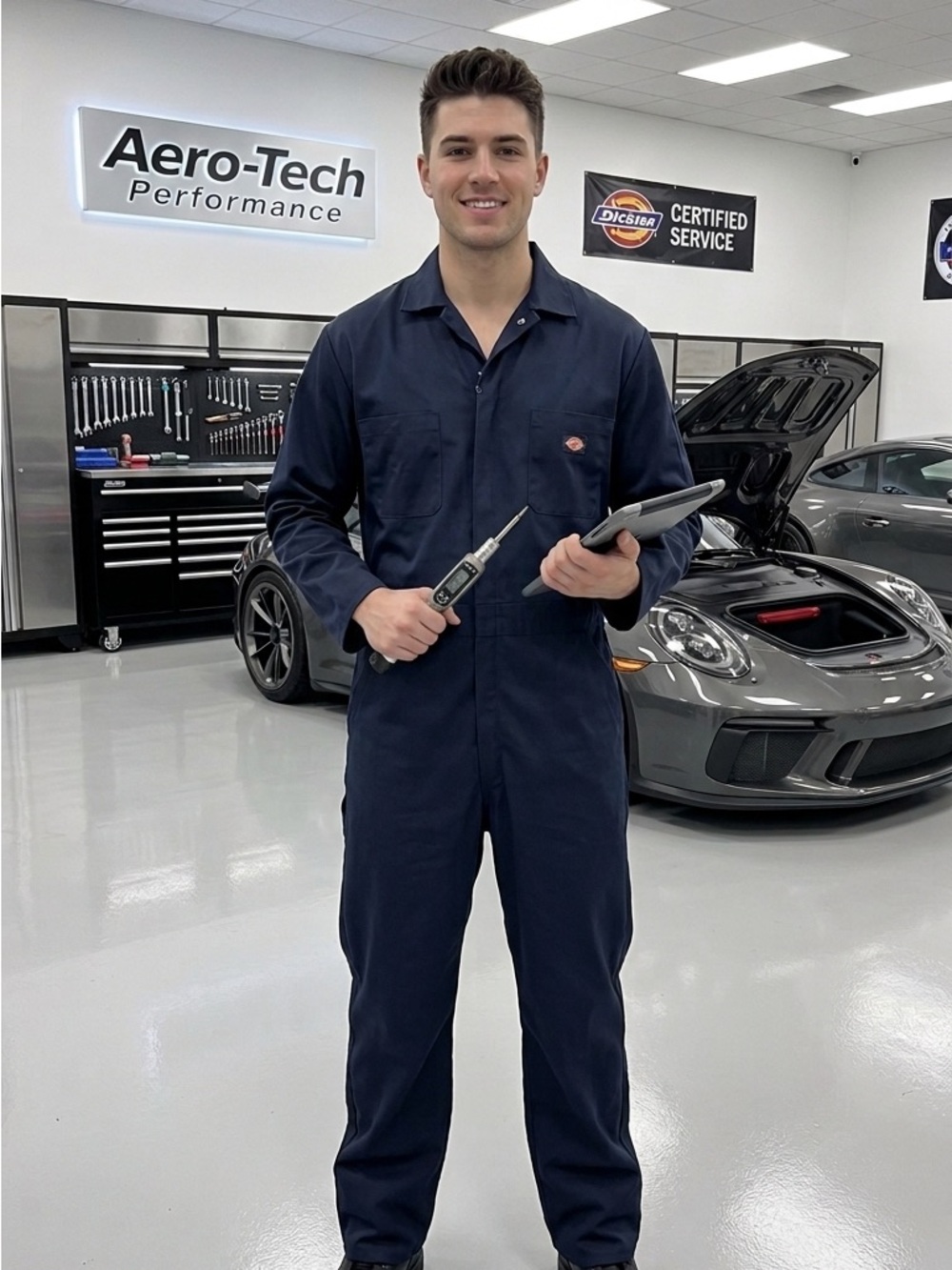 Dickies Deluxe Blended Long Sleeve Coveralls Navy Blue Jumpsuit Large Regular